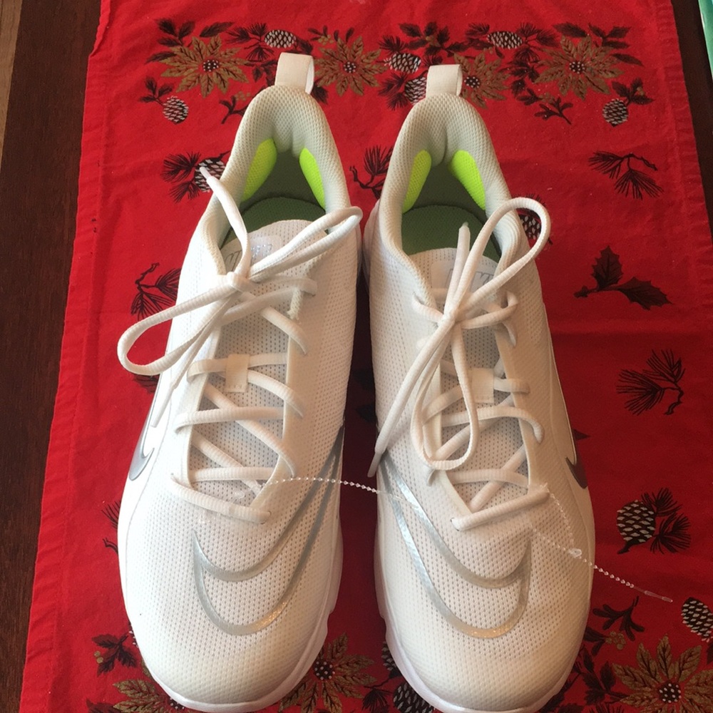 Nike Alpha Huarache 8 Pro Turf Lacrosse White CZ6559-110 Men's Shoes Size 11 New